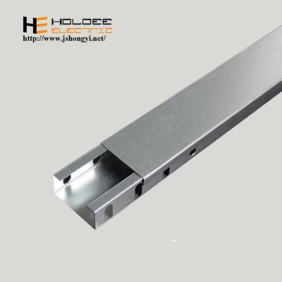 China Solid Aluminum Alloy Decorative Hongyi Aluminum Cable Trunking With Best Price Powder Coated Cable Trunking for sale