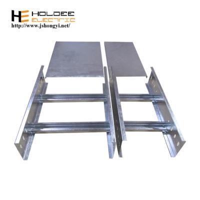 China Hongyi 300*60mm Steel Cable Ladder Heavy Loading 300*60mm Hot Dipped Galvanized Solid Rack for sale