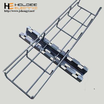 China Q235/201/202/304/304L/316/316L Hongyi Best Selling Cheapest Price Steel Wire Mesh Electric Galvanized Cable Tray / Wire Mesh Tray for sale