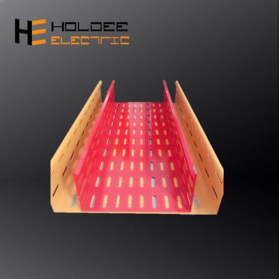 China Steel Polyester Coated Ventilated Or Perforated Tray Cable Tray for sale