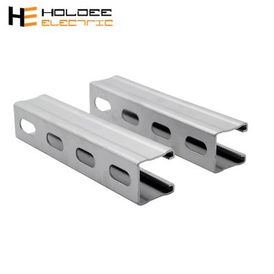 China Hongyi high quality corrosion resistance in the world unistrute galvanized gi strut slotted steel c strut channel carriage for sale