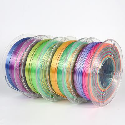 China PLA Filament 1.75mm PLA Spool Filament For Various 3d Printer Raw Materials Silk Rainbow 1.75mm Pla Filament Colors for sale