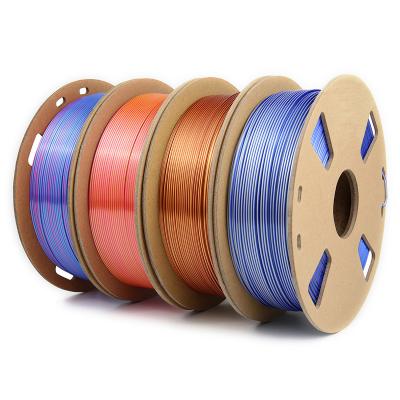 China PLA Colors 2 in 1 3d Printer Filament, Dual Color 1.75mm Filament 3D Plastic Rods FDM 3D Printing Dual Color Filament PLA for sale