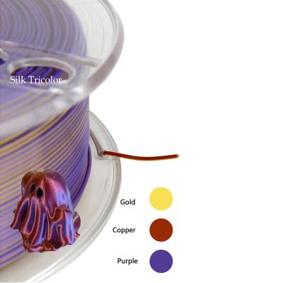 China PLA 3d printing filament 1.75mm silk tricolor pla filament for 3d printer and 3d pen printing filament for sale