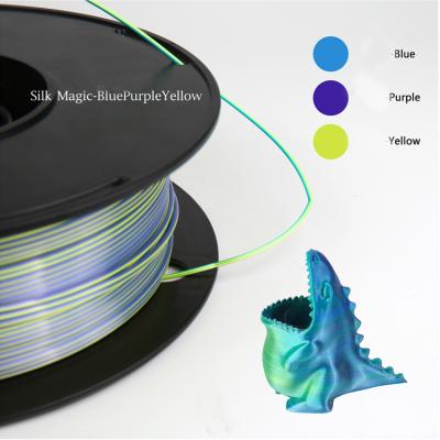 China Tricolor 1.75mm PLA Silk 3d Filament Printing Filament For 3d Printer 1kg 3d Printer Filament for sale