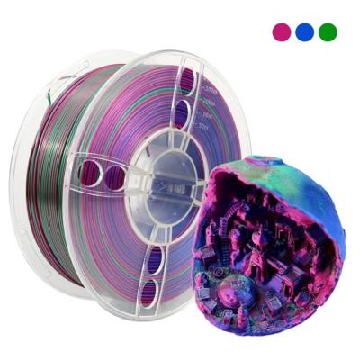 China PLA Filament 1kg Silk Tricolor Color For 3D Printing 1.75mm 3D Printer Filament Pla For FDM 3D Printer for sale