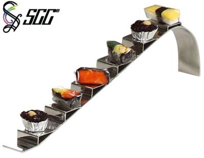 China Stair Step Shape Sushi Display Stand , 18/8 Stainless Steel Cake Stand for sale