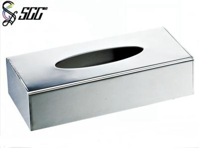 China Mirror Polished Rectangular Stainless Steel Tissue Box for Hotel for sale