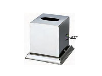 China Cube Shape Metal Tissue Box , Stainless Steel Tableware for Room for sale