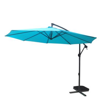 China 10FT Modern Patio Umbrella Outdoor Cantilever Umbrella Offset Market Large Hanging Umbrella w/ Crank and Cross Base for Backyard for sale