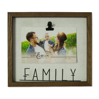 China Wholesale Customized Wooden Brown MDF Table Hanging And Frame With Wire Word Table Frame Family Photo Canvas Frame for sale