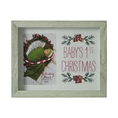 China Wholesale Picture Frame Table Baby's 1st Christmas 8x10 Photo Frame Prefer To Wait For Parents Christmas Ornament Memory Box 2022 for sale