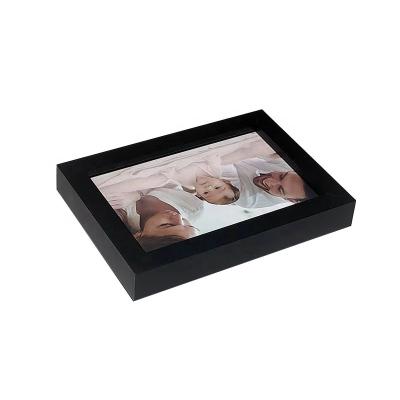 China Wholesale Customized Wooden MDF Picture Frame Table 4x6 Black Sight 2.5cm Depth Of Display Shade Table Box Frames Supplier for sale