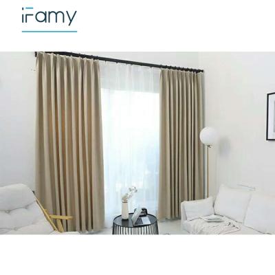 China Modern Blackout Window Drapes Fabric Curtains Set For Living Room for sale