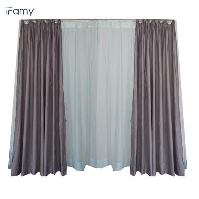 China Blackout Customized Blackout Luxury 100% Flame Retardant Polyester Curtain for sale