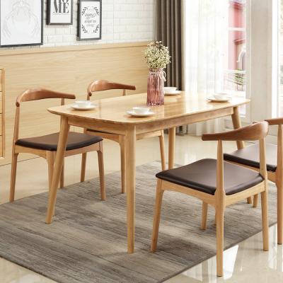 China Solid Wood 10% Oak Off Furniture Oak Wood Modern Home Dining Tables Set Restaurant Furniture For Sale for sale