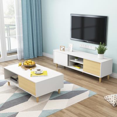 China PANEL Modern TV Stand Set Apartment MDF TV Stand Living Room Furniture for sale