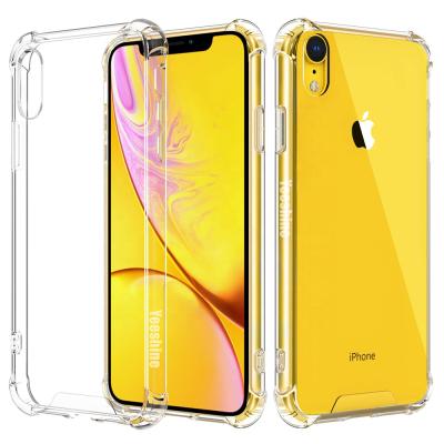 China Crystal Clear Flexible Soft TPU Phone Case For iPhone XR Clear TPU Mobile Case With Reinforced Corners for sale