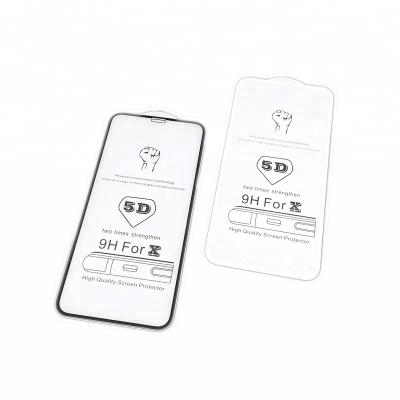 China High Quality Mobile Phone Tempered Glass 5D Screen Protector For iPhone X for sale