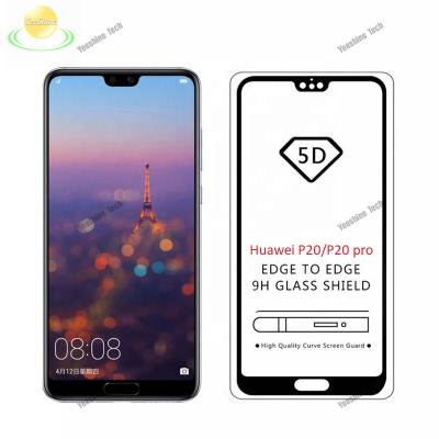 China High Quality Mobile Phone Full Glue 5D Tempered Glass Screen Protector For Huawei P20/P20 pro for sale