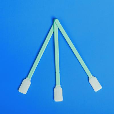 China Groene Rod Cleaning Validation Swab Wipeable Gesteriliseerde Katoenen Zwabbers Te koop