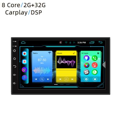 China GPS 7 8Core Stereo 2G+32G 2DIN Android Car Radio Touch Screen with WIFI Carplay DSP for sale