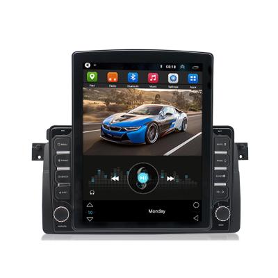 China GPS 9.7 inch touch screen car dvd player tesla style multimedia wifi m3 head unit 325i 328i 330i android video for radio bmw e46 for sale