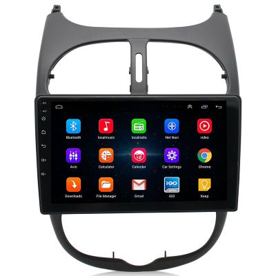 China Dual 2din GPS mp3 multimedia gps navigation system video auto dvd player radio stereo for Citroen C2 Peugeot 206 car audio for sale