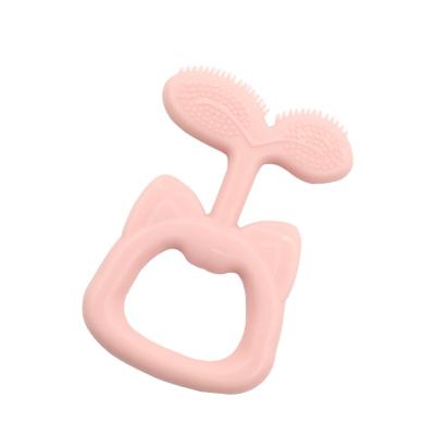 China Low MOQ BPA Free BPA Free Baby Silicone Teether Food Grade Infant Soft Teething for sale