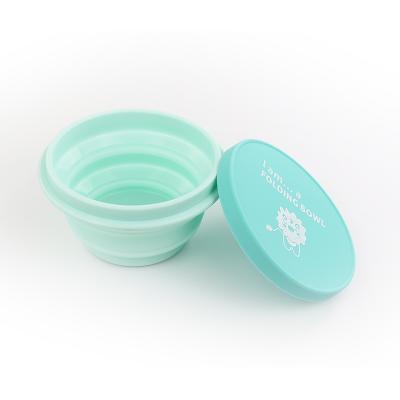 China BPA BPA Free Silicone Bowl Food Grade Folding Bowl Infant Feeding Free Folding Tool For Camper Low MOQ L SIZE for sale