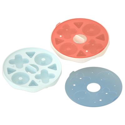 China BPA Free Silicone Tray Steamed Cake Mold Donut Form Mold With Cover DIY Homemade Food Supplement Kitchen Baking Accessories for sale