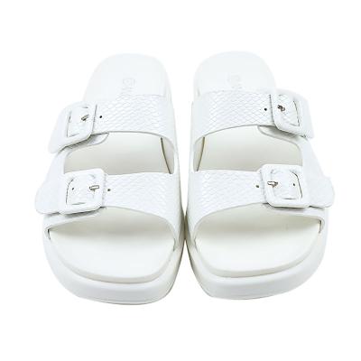 China CUSHIONING women's platform flat slippers white women's summer shoes comfortable shoes wholesale sandals for women and ladies for sale