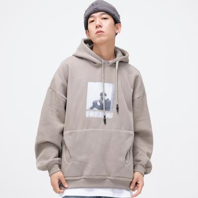 China American Custom Terry Streetwear Luxury High Quality Men's OEM Anti-wrinkle Print Oversized Hoodie for sale