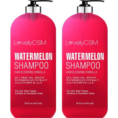 China Wholesale LovelyCSM Color-protecting Hair Loss Watermelon Shampoo & Conditioner Red Free Repair Anti Hair Shampoo Paraben Sulfate Mask Wholesale for sale