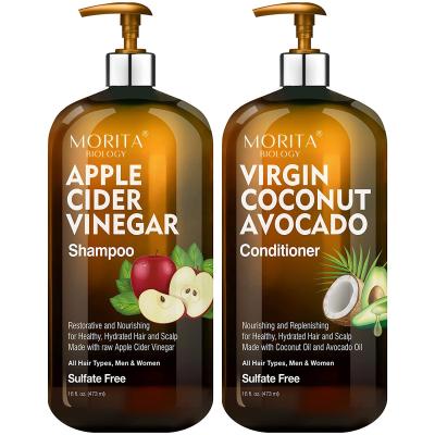 China Hair Loss Shampoo Private Label Apple Cider Vinegar Shampoo Coconut Oil Avocado Avocado Oil Growing Shampoo and Conditioner for sale