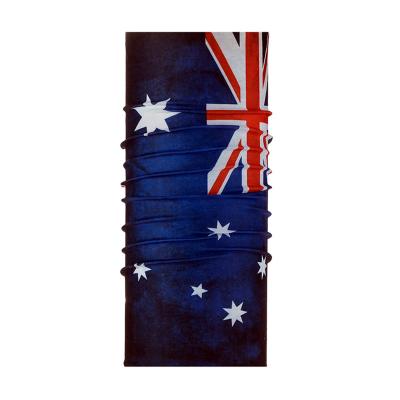 China Eco-Friendly Recyclable UV Head Mask Tube Scarf Australia Flag Australia Flag Balaclava Sun Protection Balaclava Sun Sublimation Headband For Woman Man for sale