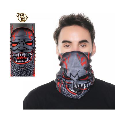 China Eco-friendly Recyclable Red Skull Tube Bandana Neck Alligator Mask Hair Wrap Headband Hijab Wind And Dust Wind And Dust Mask for sale