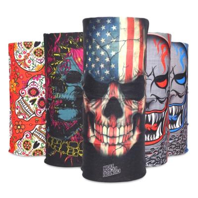 China 10 Pieces/Pack Multifunctional Outdoor Bike Motorcycle Flag Face Scarf Snood Skull Seamless Tubular Bandana Used Multifunctional for sale