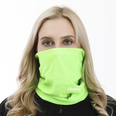 China Eco-Friendly Recyclable Fluorescent Green Magic Moisture Wicking Customized Microfiber Neck Tube Bandana Snood Mask Arm Warmers Durag UV Neck Cuff for sale