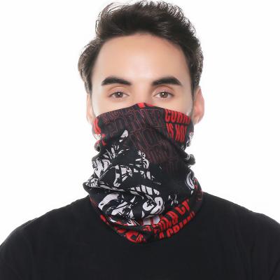 China Eco-Friendly Recyclable Custom Polyester Black Lives Matter Head Tuban Neck Cuff Bandana Wrap Face Scarf for sale