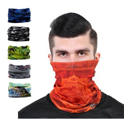 China Hot Selling Eco-friendly Recyclable Cooling Cuff Du Rag Hairbands Neck Sunscreen 6PCS Magic Breathable Face Mask Bandana For Fishing for sale