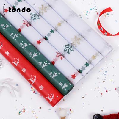 China New Design 28sheet /bag Luxury Xmas Gift Moisture Proof Flat Packing Tondo Tissue Paper For Christmas for sale