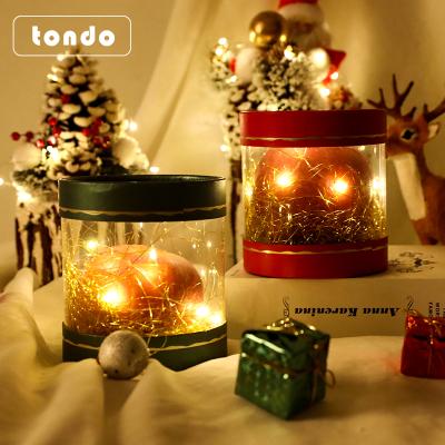 China Custom Consumer Electronics Packaging Tondo Clear Christmas Candy Gift Box Packaging For Packaging Paper Boxes for sale