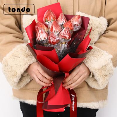 China Moisture Proof Floral Kraft Paper DIY Flower Bouquet Paper Tondo Gift Package Set for sale