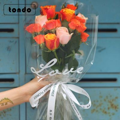 China Wholesale Moisture Proof Flower Bags Hot Trend Transparent Waterproof Flower Wrapping Sleeve For Flower Packaging for sale