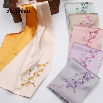 China Zhijinlou Embroidery 100% Silk Wholesale Silk Scarves For Women for sale