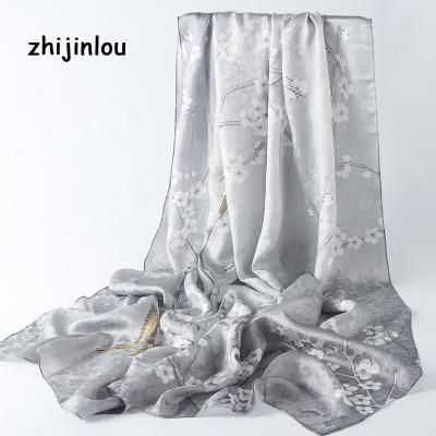 China Soft Soft Feeling Zhijinlou New Design 100% Silk Scarves For Women for sale