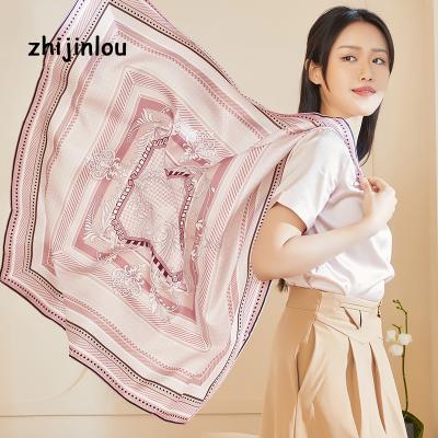 China Best Selling 14MM Big Square Hijab Scarves Women's Natural Silk Scarf 88*88cm Natural Silk Scarf for sale