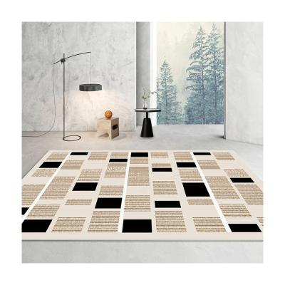 China Washable Rug Geometric Rug Multicolor Square Check Pattern Of Living Room Rugs And Rugs And Washable Blanket for sale