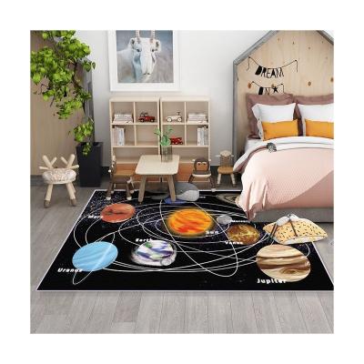 China Stain Resistant Eco-friendly Soft Cover Kids Room Starry Sky Pattern Carpet Bedroom Chromojet Printing 3m Mats Kid Blanket for sale